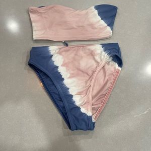 L’Space High-waist bikini set (tye dye)